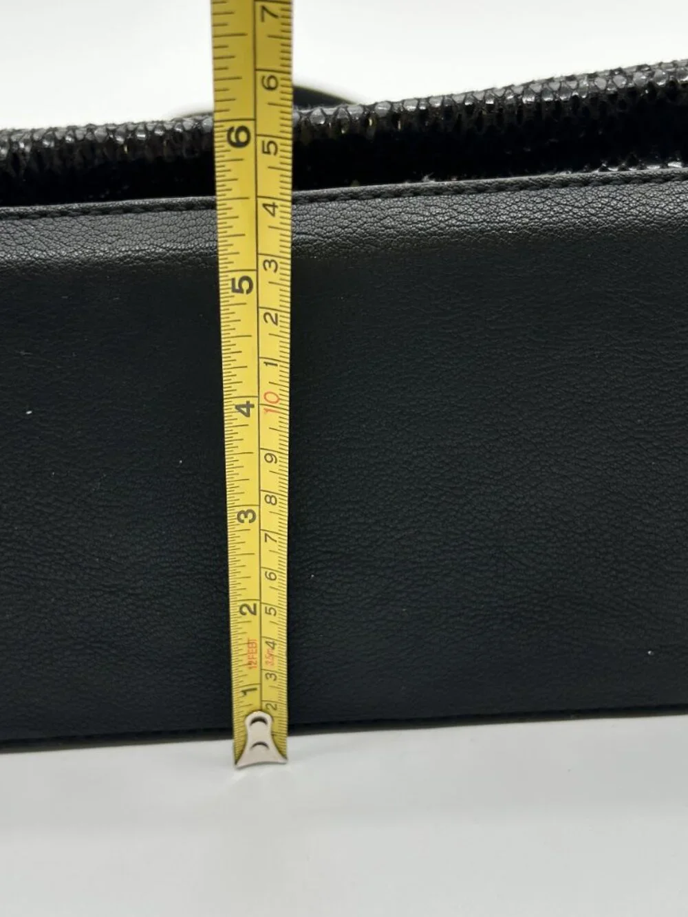 Betsey Johnson Hold Please Telephone Tote Bag - Black Snake Embossed Kitsch